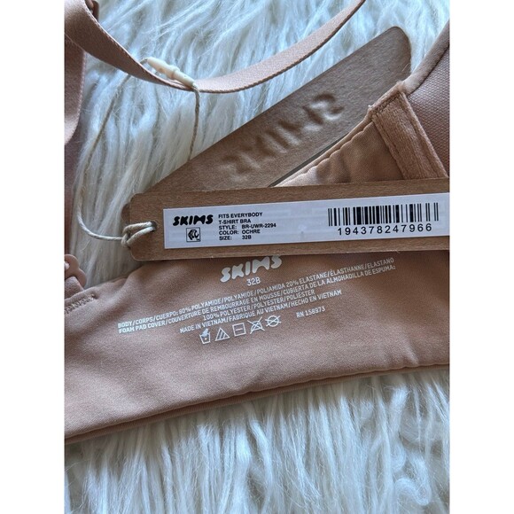 Skims Fits Everybody T-Shirt Bra Ochre Size 32B - Picture 7 of 8